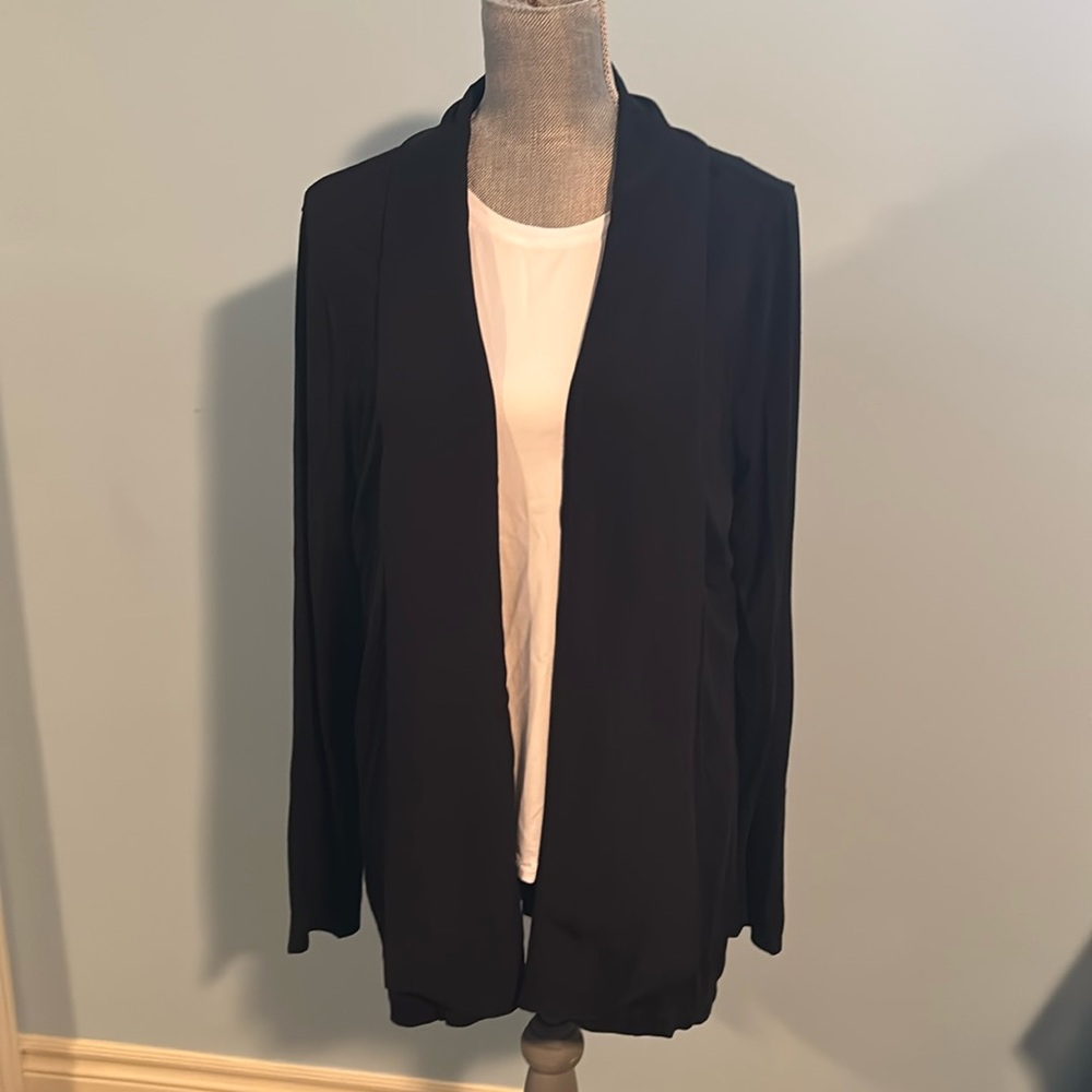 Black open cardigan.  Ralph Lauren, size XL.